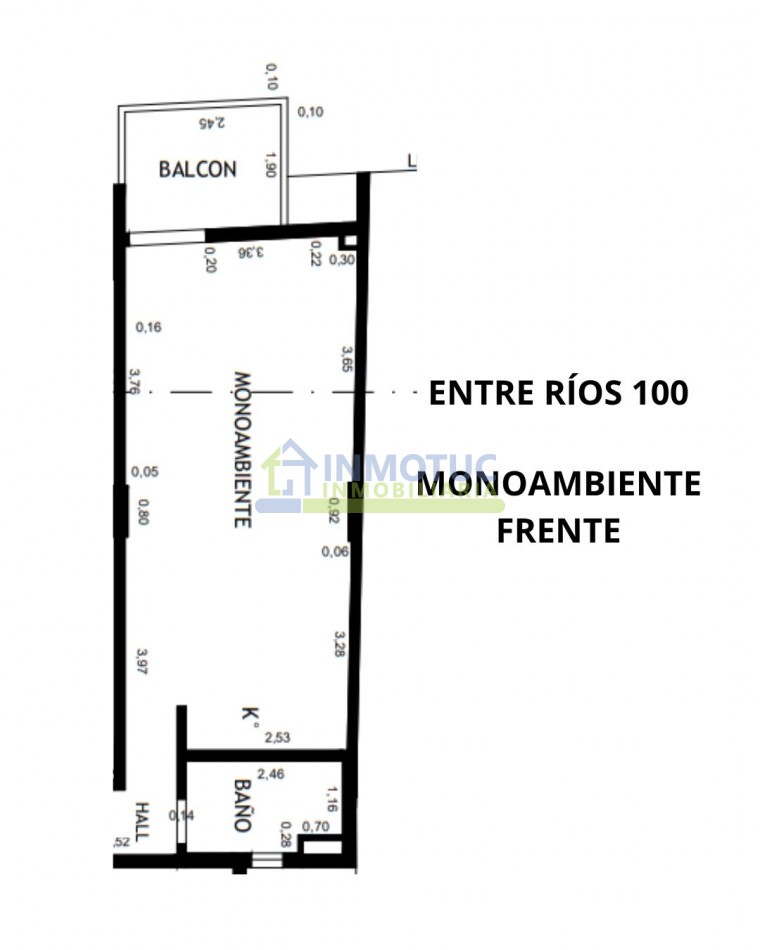 NUEVO A ESTRENAR MONOAMBIENTES AMPLIOS CON BALCON AL FRENTE - ENTRE RIOS AL 100 - APTO CREDITO HIPOTECARIO (posibilidad de cochera)